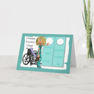 Carte Cartoon Nurse, Nurse Day Greeting Card