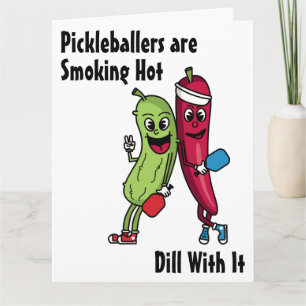 Carte Cartoon Picket et poivre Fumer Hot Pickleball