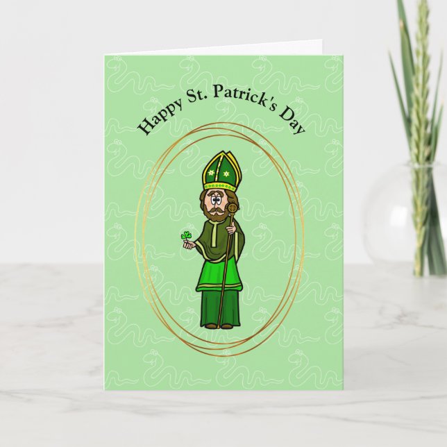 Carte Cartoon Saint Patrick Personnaliser Card (Devant)