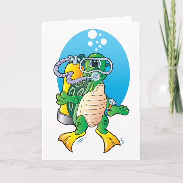 Carte Cartoon Tortue de mer (Devant)