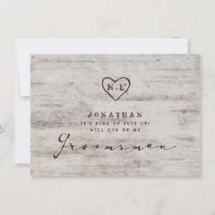 Carte Carved Sweethethee Be My Groomsman Proposition Car