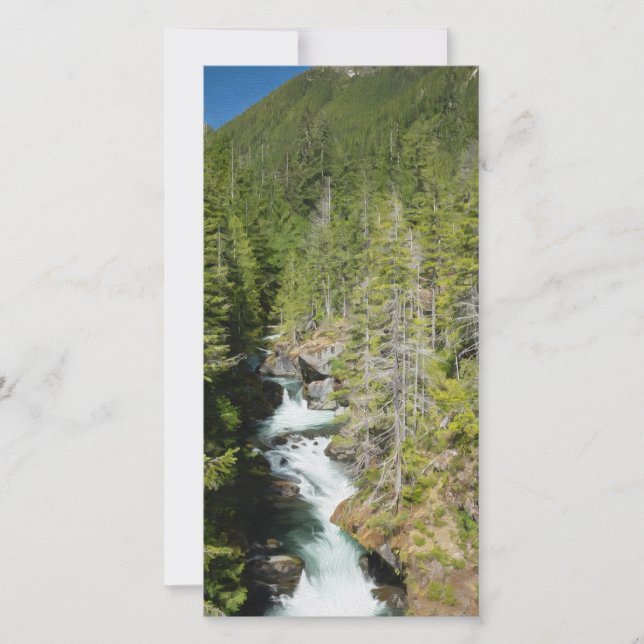 Carte Cascade de la forêt nationale olympique (Devant)