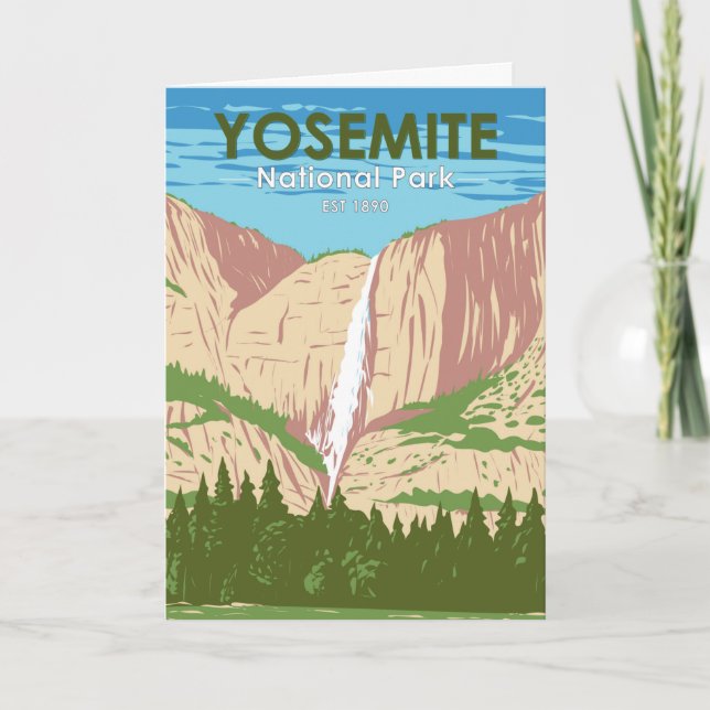 Carte Cascade de Yosemite National Park California (Devant)
