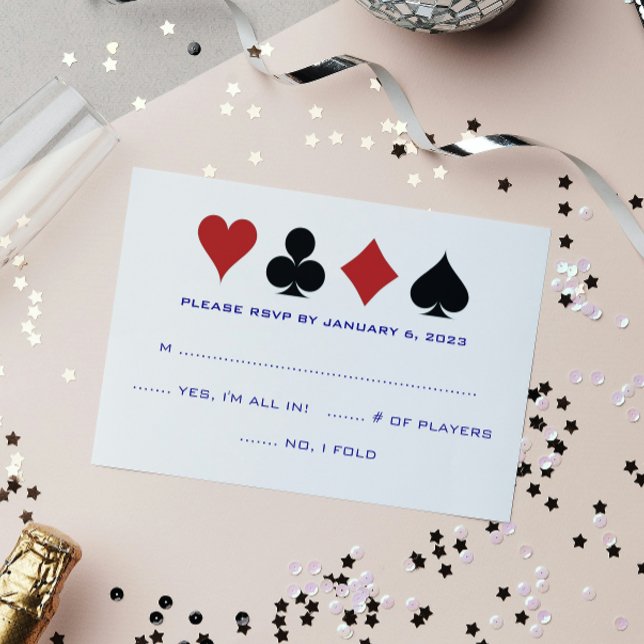 Carte Casino Convient Marine Bleu Blanc Mariage RS (Créateur téléchargé)