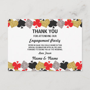 Carte Casino du Fiançailles Merci Mariage Las Vega