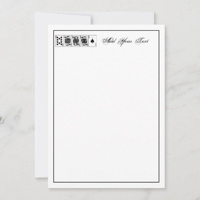 Carte Casino Night Poker Royal Straight Flush Spades (Devant)