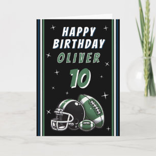 Carte Casque de ballon de football Dessin animé Joyeux a