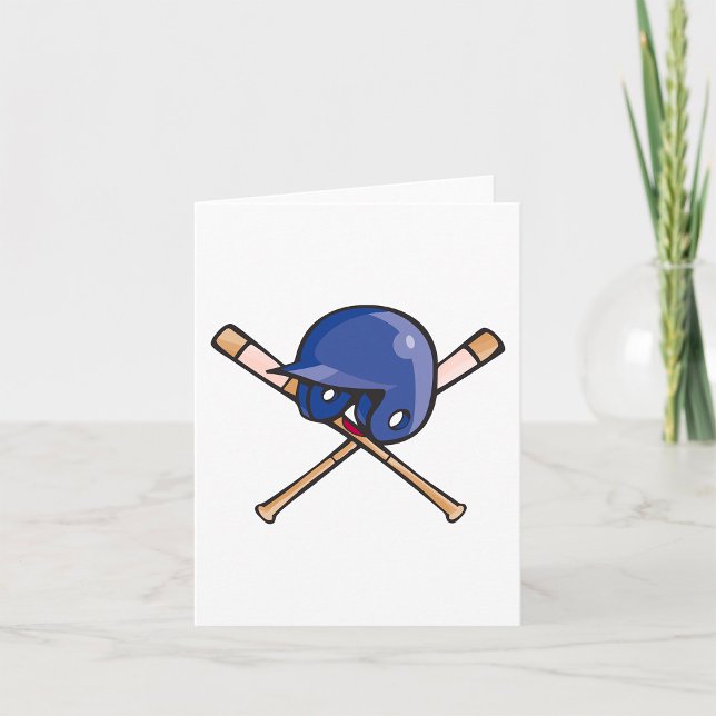 Carte Casque de baseball et chauves-souris (Créateur téléchargé)