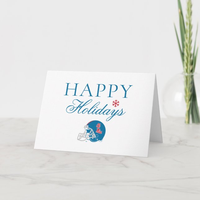 Carte Casque de football Ole Miss | Bleu clair (Devant)