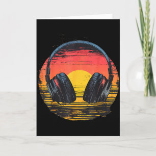 Carte Casque de soleil couché Musique relaxante Casque m
