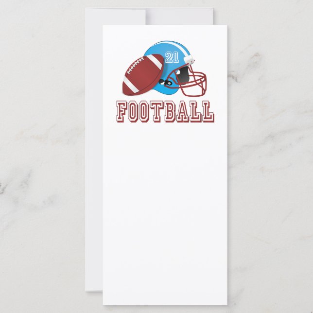 Carte Casque et balle de football (Devant)