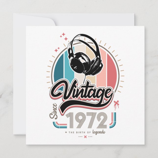 Carte Casques vintages depuis 1972 (Devant)