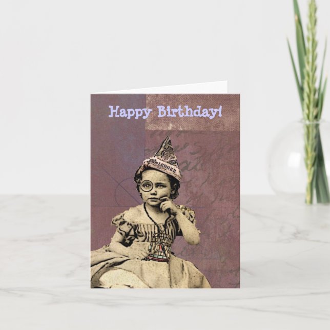 Carte Casquette de journal Gal Anniversaire (Devant)