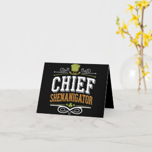 Carte Casquette de lutin chanceux de chef rétro Shenanig
