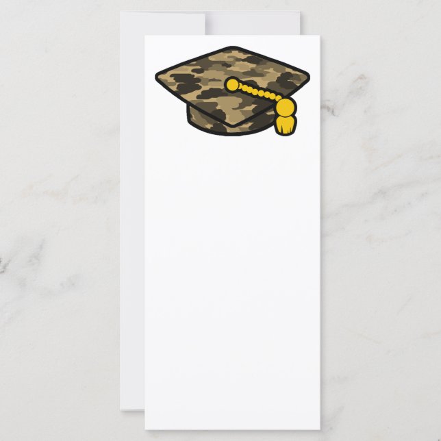 Carte Casquette de remise des diplômes camouflage kaki (Devant)