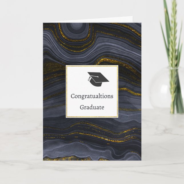 Carte Casquette moderne d'obtention du diplôme de pierre (Devant)