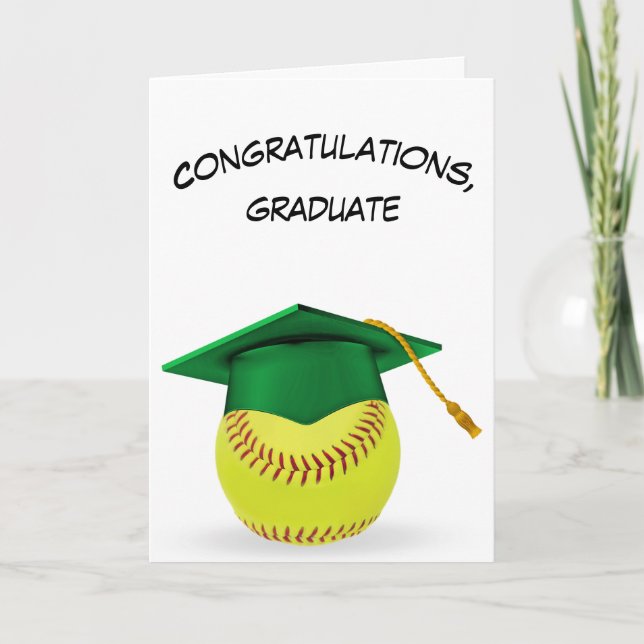 Carte Casquette verte pour la finition sur un softball j (Devant)