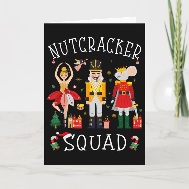 Carte Casse-Noisette de Noël Squad Byllet Danse Femmes E (Devant)