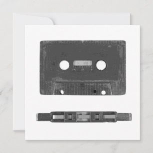 Carte cassette audio rétro