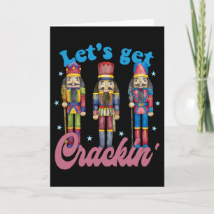 Carte Cassez les noix Trois casse-noisettes Noël vintage