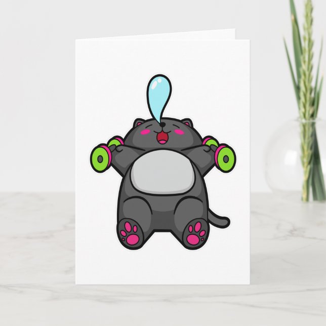 Carte Cat à la poitrine entraînement avec Dumbbells (Devant)