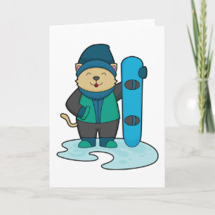 Carte Cat as Snowboarder
