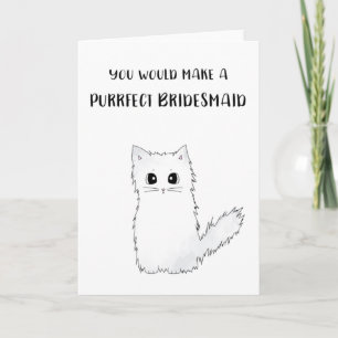 Carte Cat bridesmaid proposal card