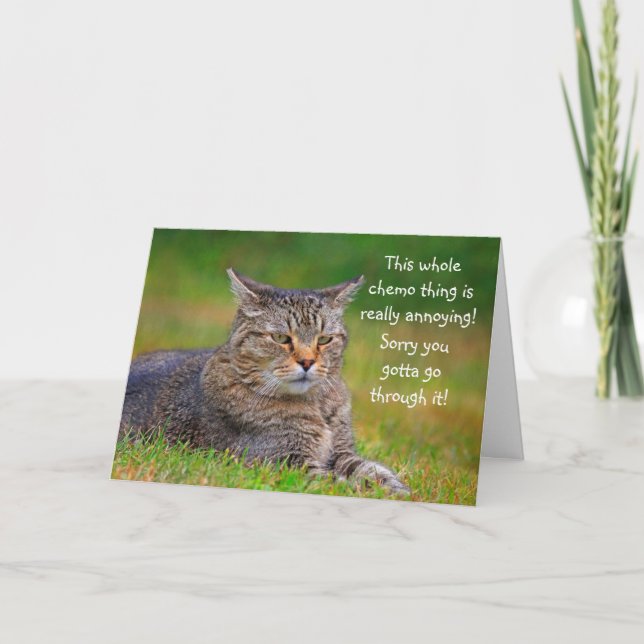 Carte Cat Chemo Support Encouragement (Devant)