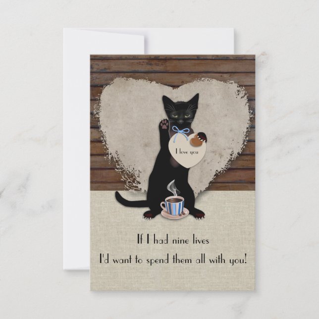 Carte Cat Coffee Valentine (Devant)