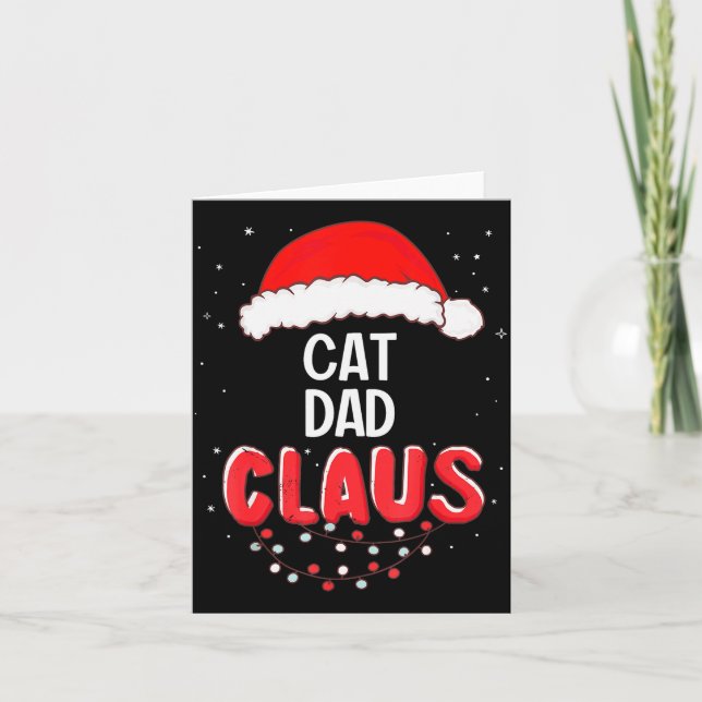 Carte Cat Dad Santa Claus Christmas Matching Costume For (Devant)
