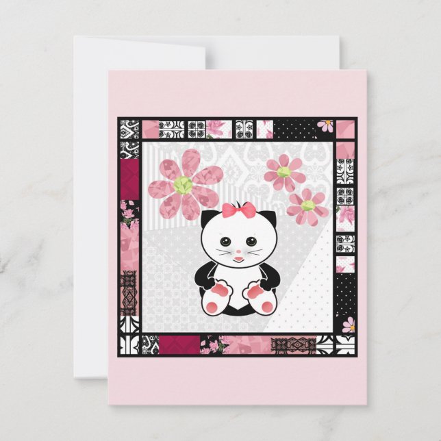 Carte Cat kitten illustration enfants imprimé enfant (Devant)