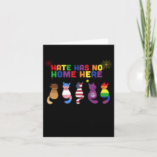 Carte Cat Lgbt Hate N'A Pas De Maison Ici Sticker