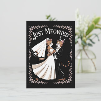 Carte Cat Royal Mariage Drôle Juste Marié Couples Danse
