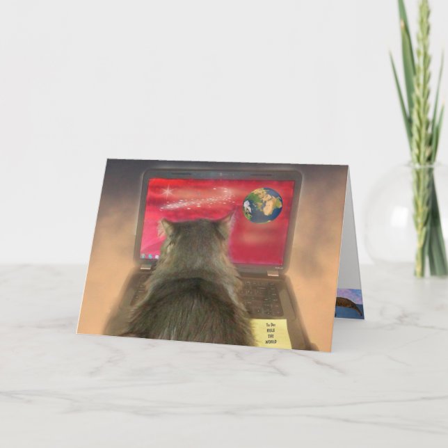 Carte Cat Rules The World Birday (Devant)