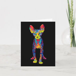 Carte Cat Sphynx Drôle Amoureux des chats Cadeaux Pour H