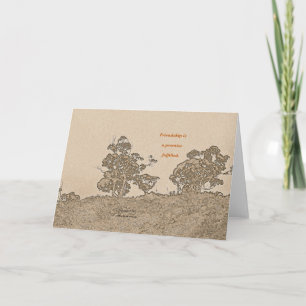 Carte "Catalina Trees #2" avec un poème : Une amitié sim