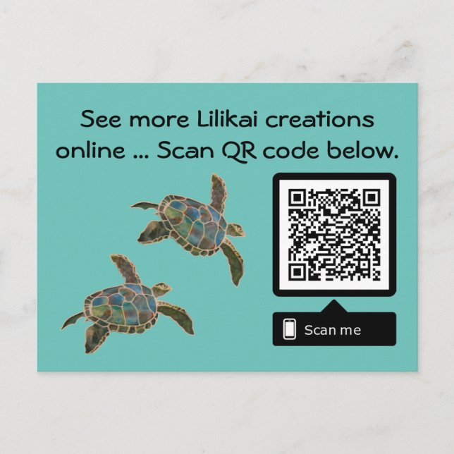 Carte Catalogue - Tortue Lilikai (Devant)