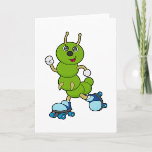 Carte Caterpillar à Patinage en ligne avec patins à roul