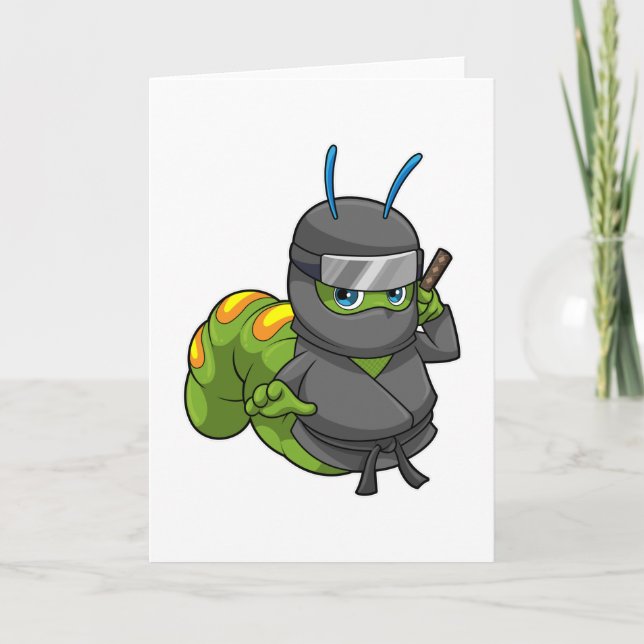 Carte Caterpillar comme Ninja avec épée (Devant)