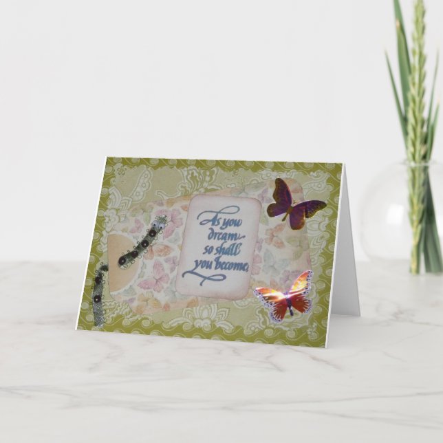 Carte Caterpillar rêvent (Devant)