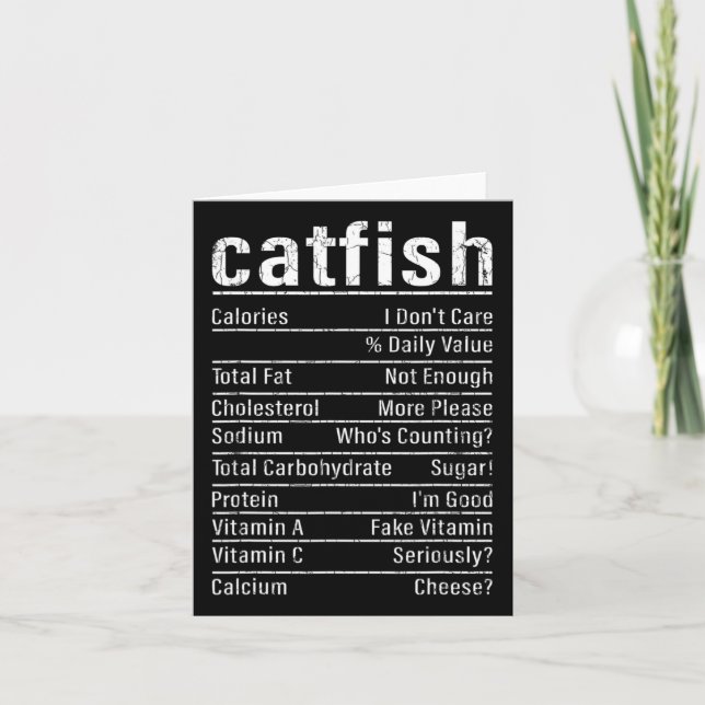 Carte Catfish Faits amusant Pêcheur Amoureux Pêche Graph (Devant)