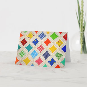 Carte Cathedral Window Quilt Nom Jour