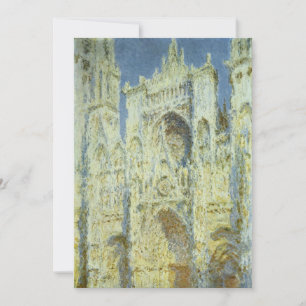 Carte Cathédrale de Rouen Façade Ouest Lumière du soleil