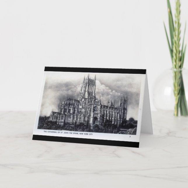 Carte Cathédrale de St John le divin, cru de NYC (Devant)