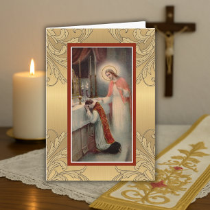 Carte Catholic Priest Anniversary Ordination Crucifix