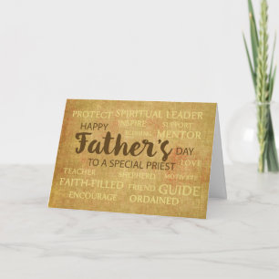 Carte Catholic Priest Father's Day, Qualities of Father