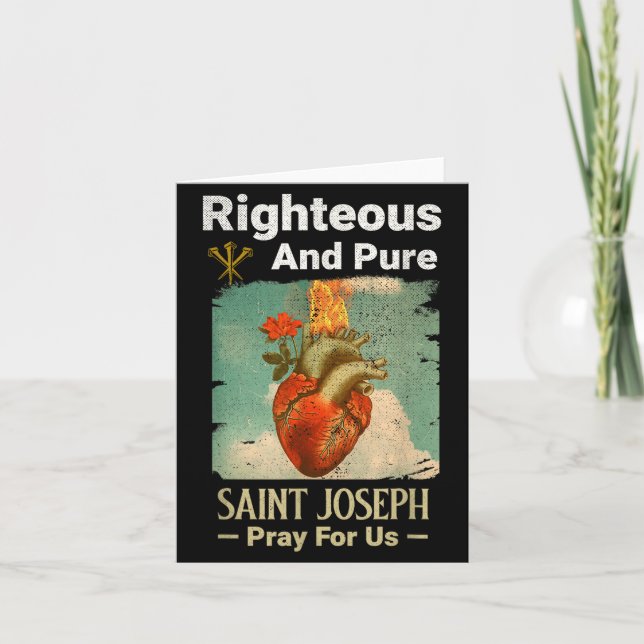 Carte Catholic St. Joseph, Patron Saint Of Fathers, Pray (Devant)
