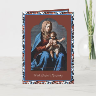 Carte Catholic Sympathy Virgin Mary Jesus Rosary