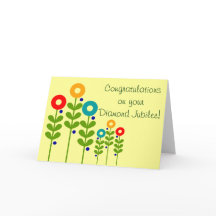 Carte catholique 2 de jubilé de diamant de nonne