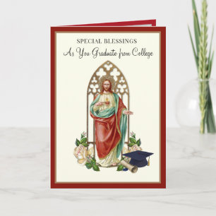 Carte Catholique Diplôme Religieux Sacré-Coeur Roses